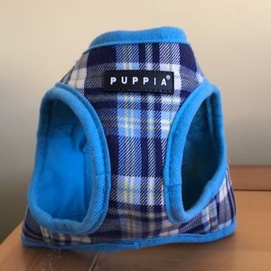 Puppia Blue Plaid Harness Vest Sz SM